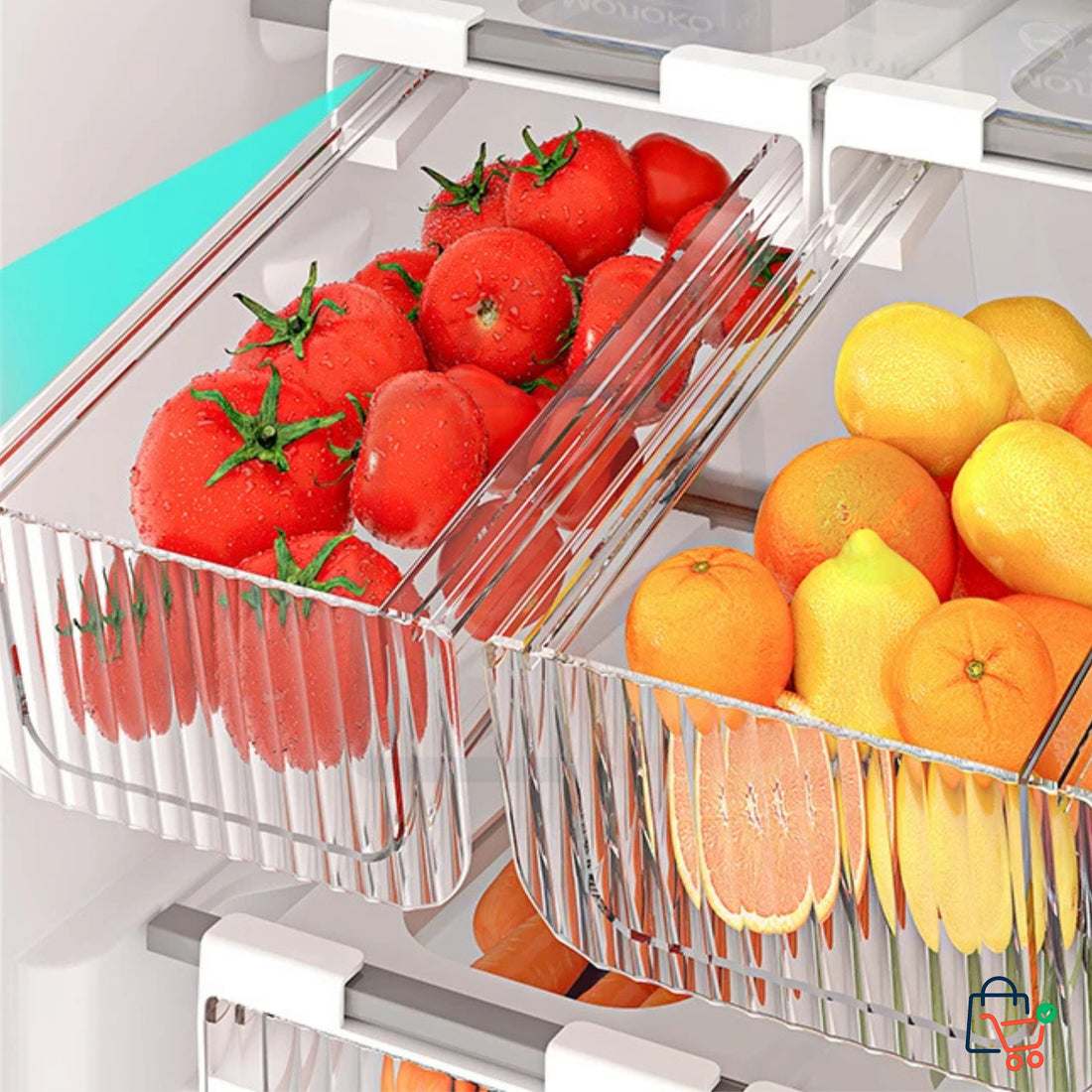 Fridge Organizer with Drawer Pull Case