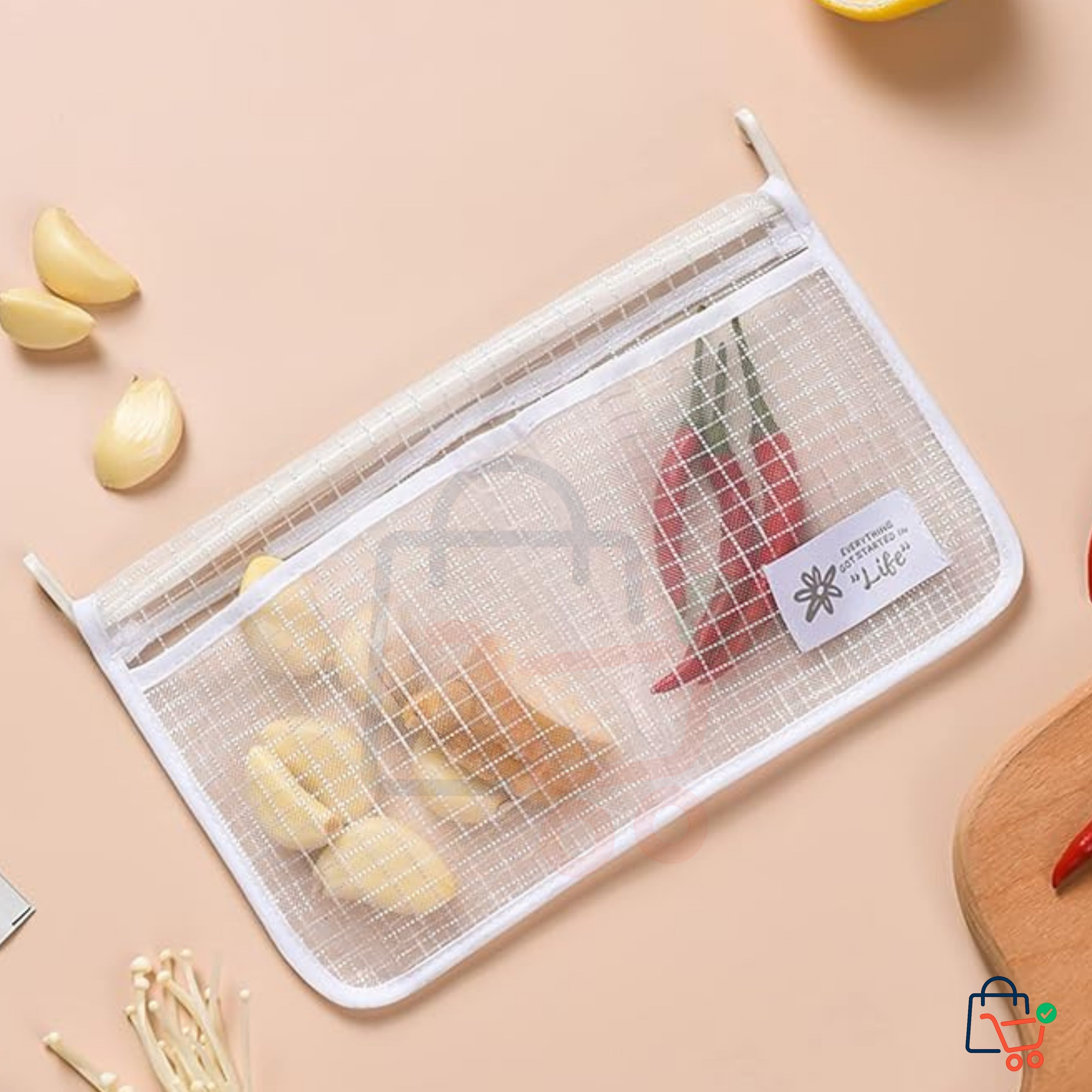 Fridge Storage Door Mesh Bag