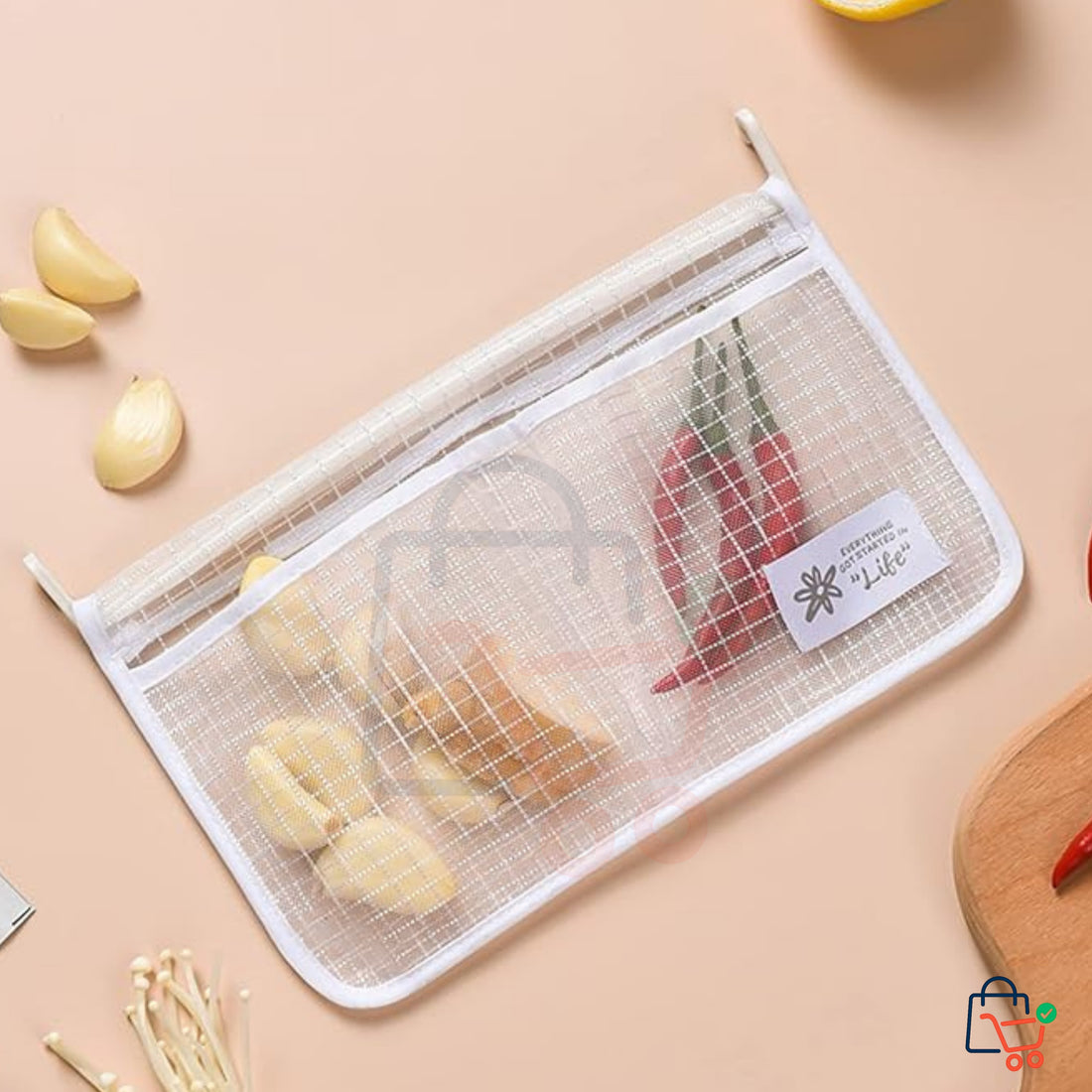 Fridge Storage Door Mesh Bag