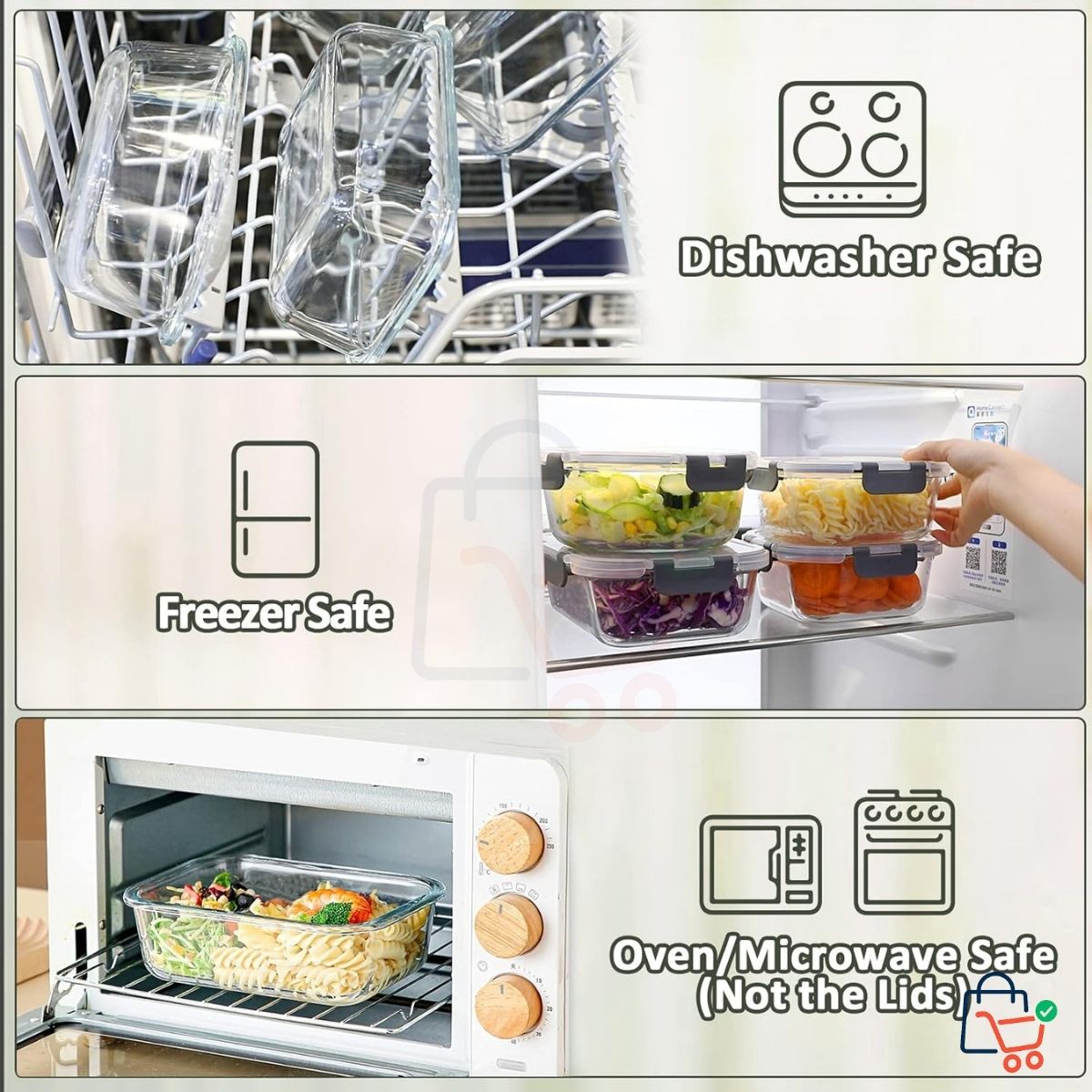 10 Pcs - Glass Container Set