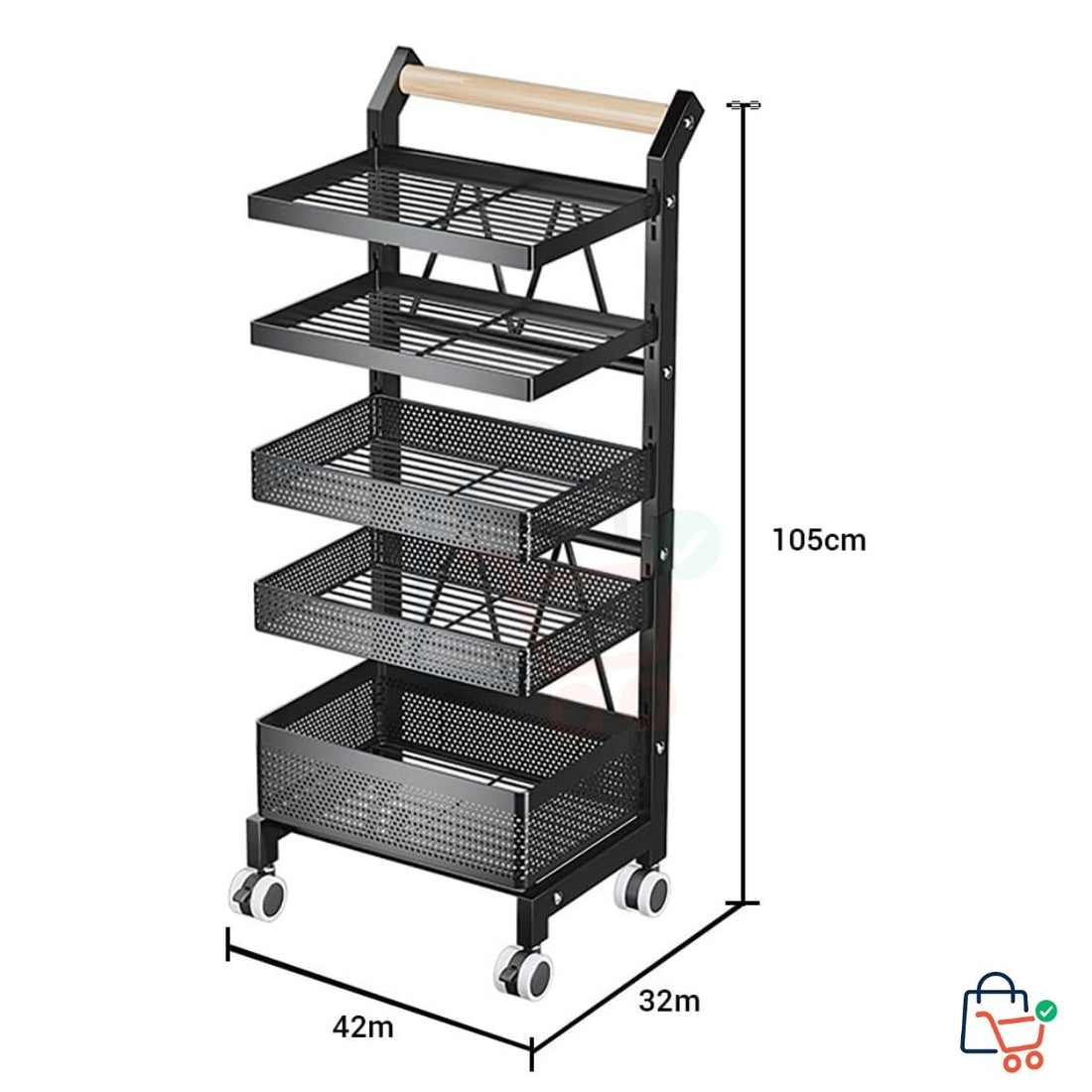 5-Tier Adjustable Metal Rack