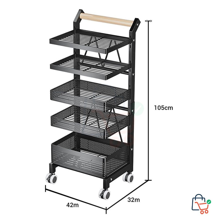 5-Tier Adjustable Metal Rack