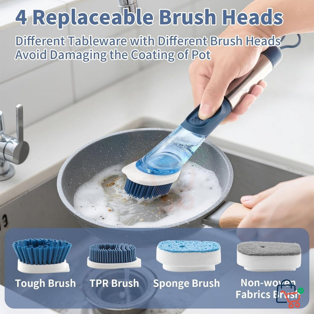 4 Pcs - Kitchen Cleaning Brush Set
