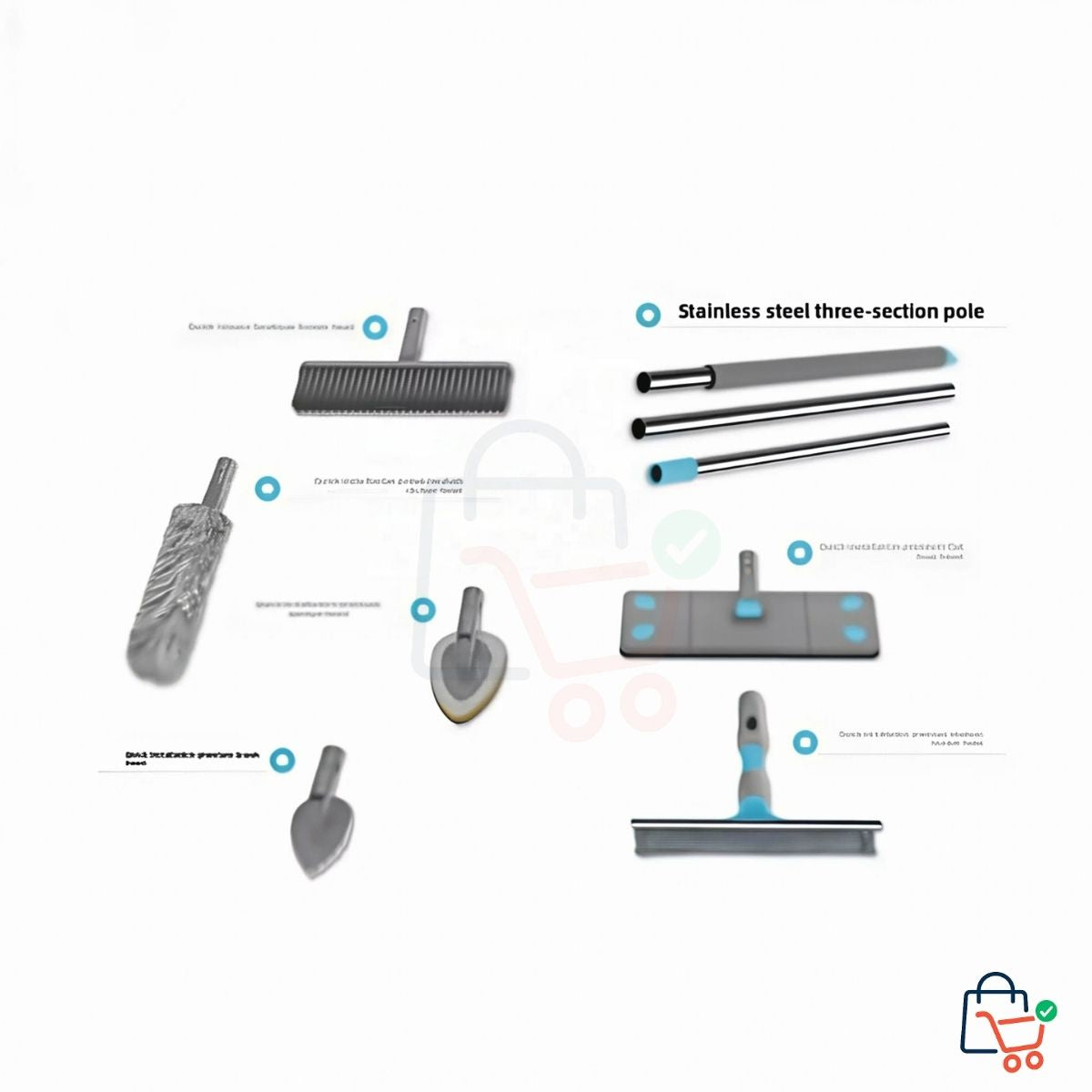 7 Pcs - Household Cleaning Kit