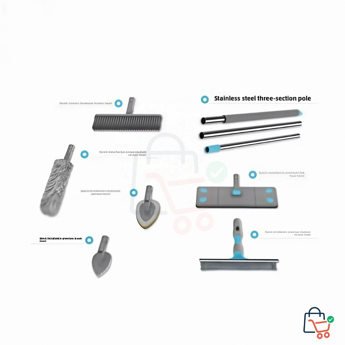 7 Pcs - Household Cleaning Kit