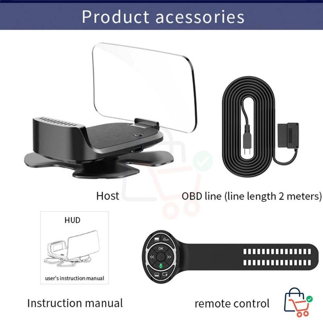 In Car Wireless Head Up Display with CarPlay