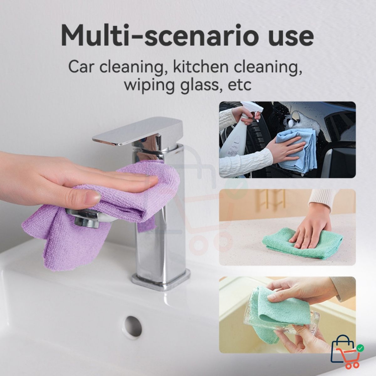 2 Pack - Microfiber Cleaning Cloth Roll