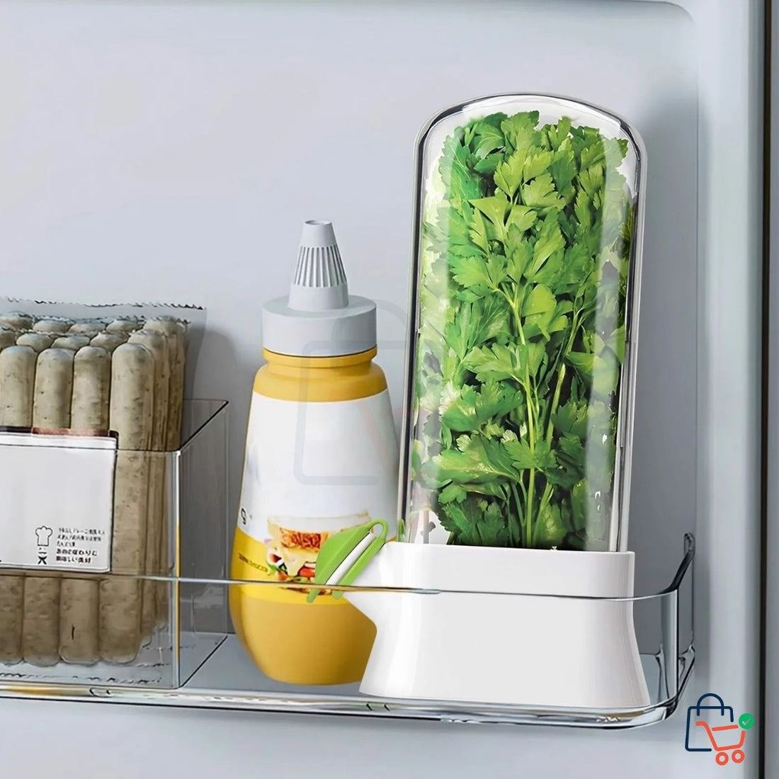 2 Pcs - Large Herb Fridge Storage