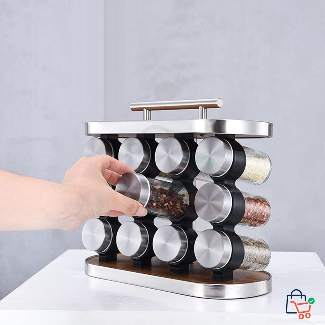 12 Pcs - Spice Jar Rack
