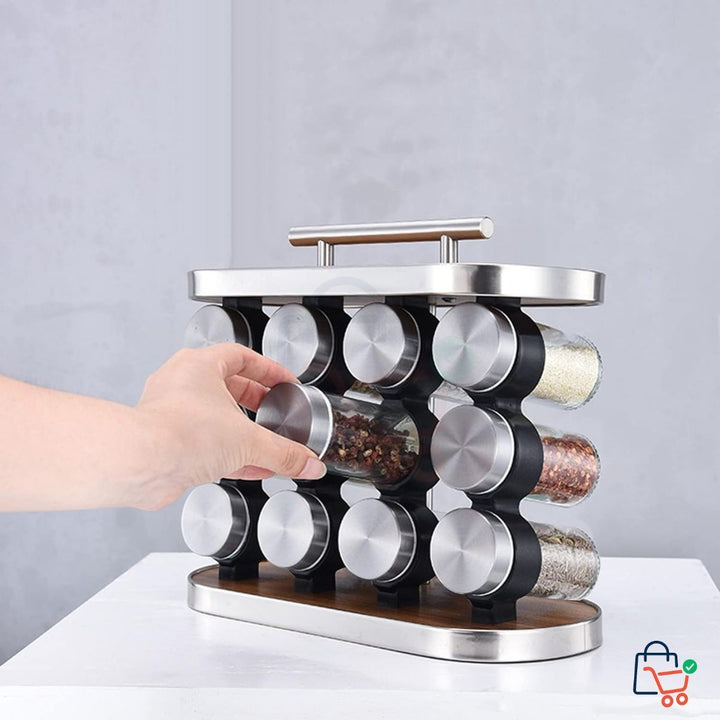 12 Pcs - Spice Jar Rack