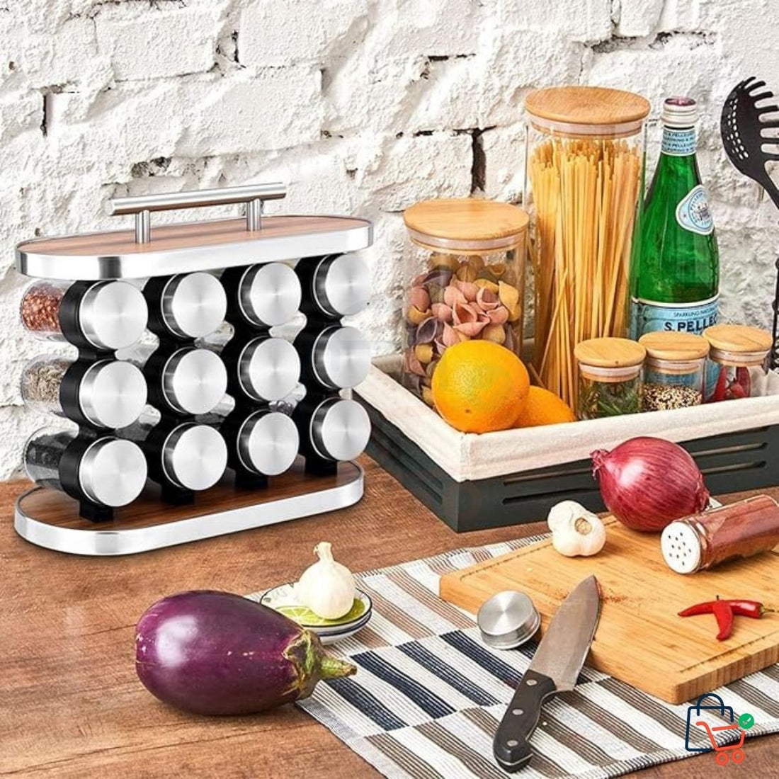 12 Pcs - Spice Jar Rack