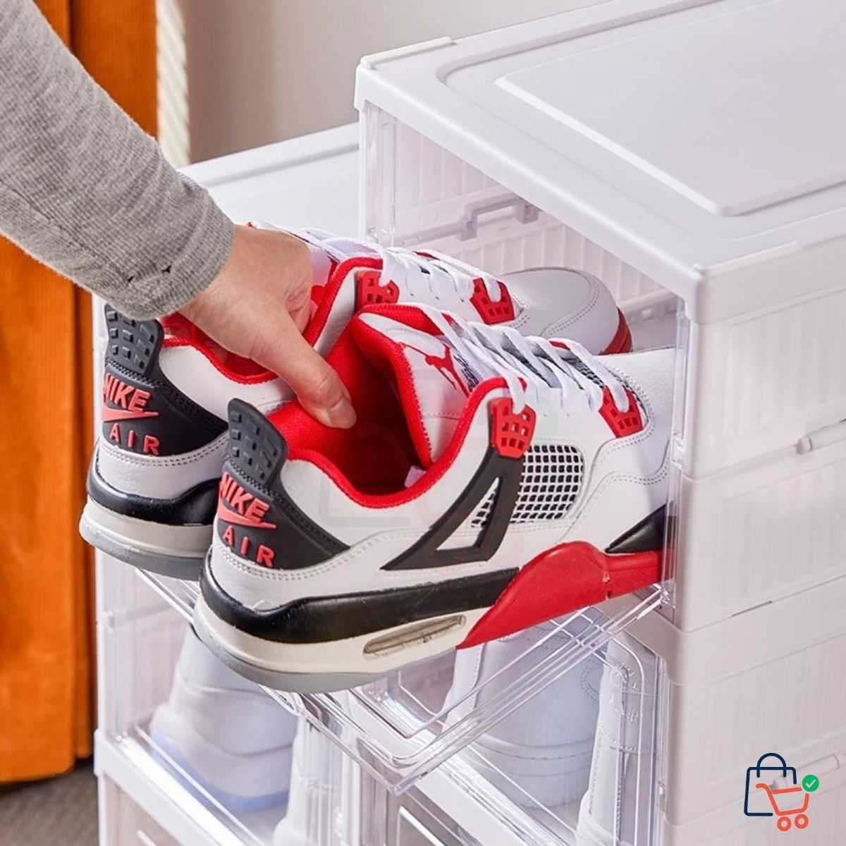 Foldable Shoe Cabinet (6 Pairs)