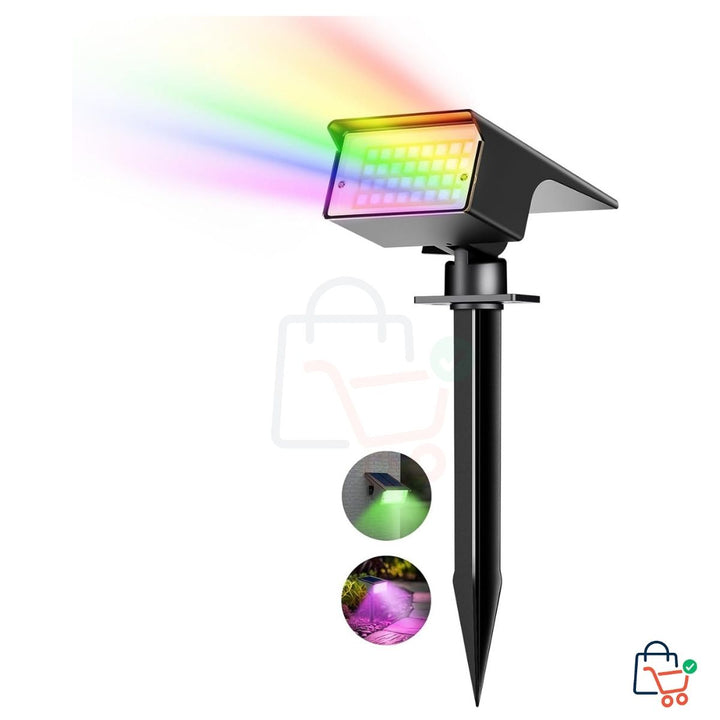 2 Set - RGB - Solar LED Spot