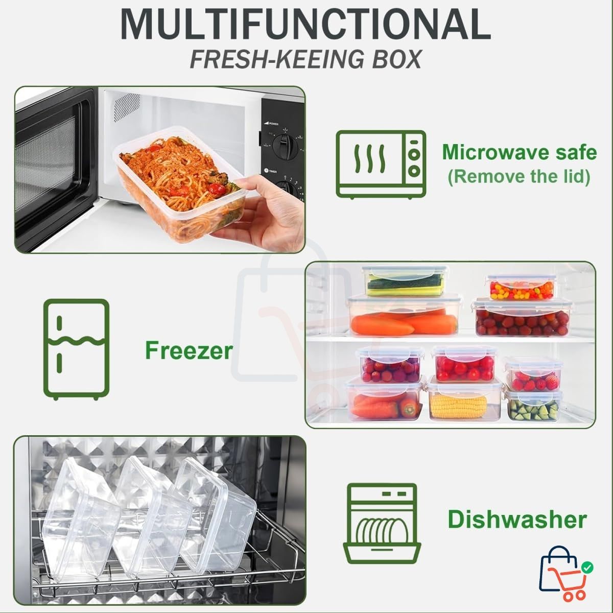 24 Pcs - Plastic Containers