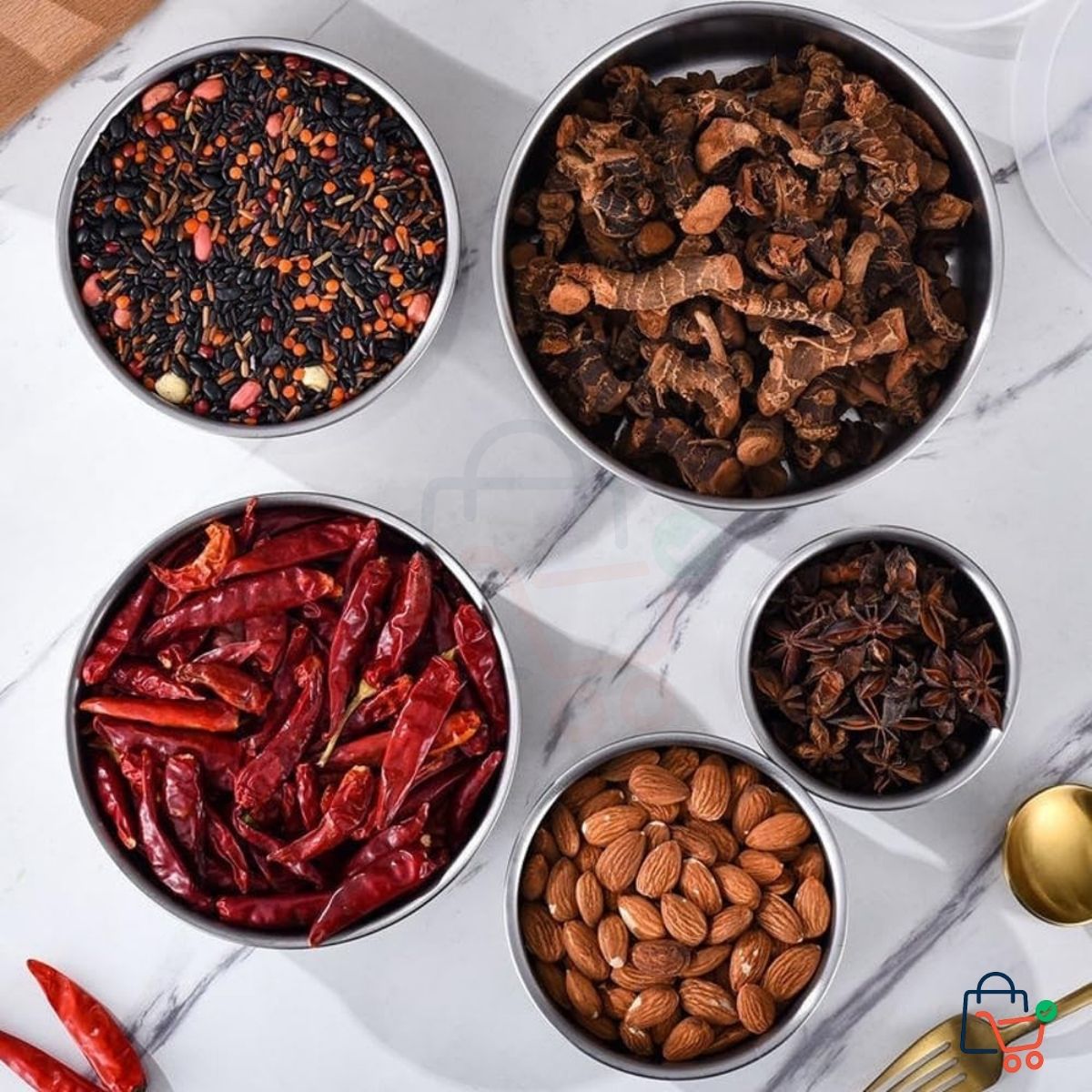 5 Pcs - Stainless Steel Container