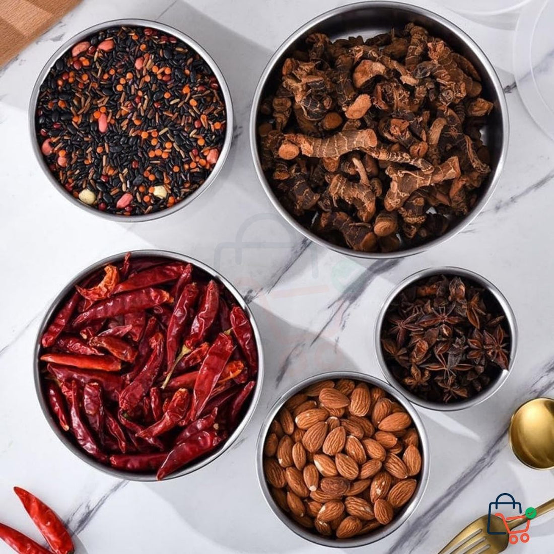 5 Pcs - Stainless Steel Container