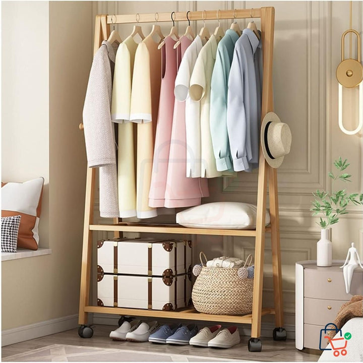 2-Tier Bamboo Coat Shelf