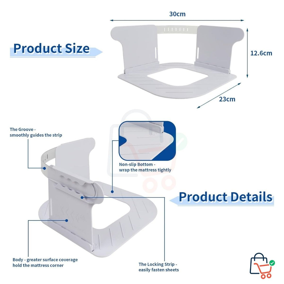 2 Set - Bed Sheet Corner Lock