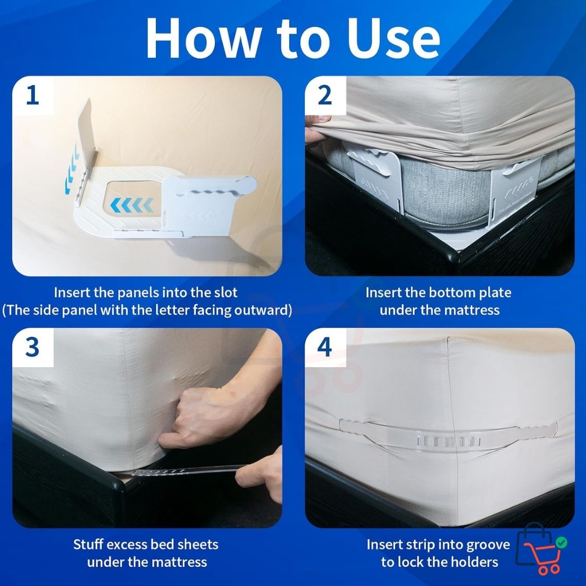 2 Set - Bed Sheet Corner Lock