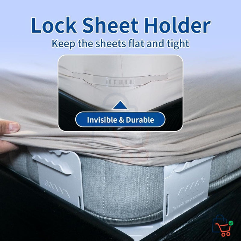 2 Pcs - Bed Sheet Corner Lock