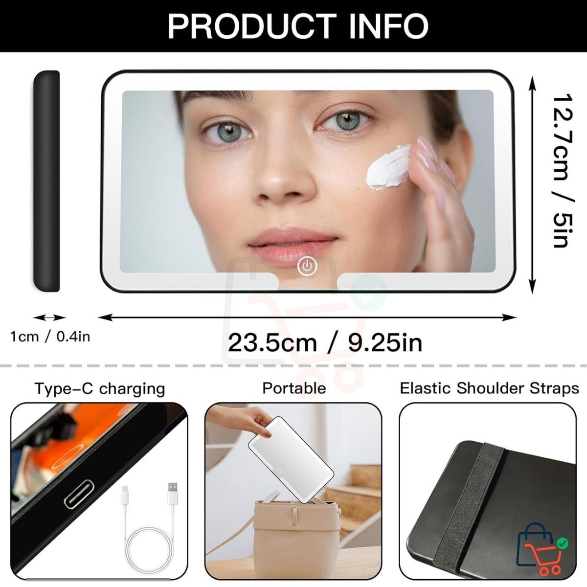 Car Visor Mirror with LED