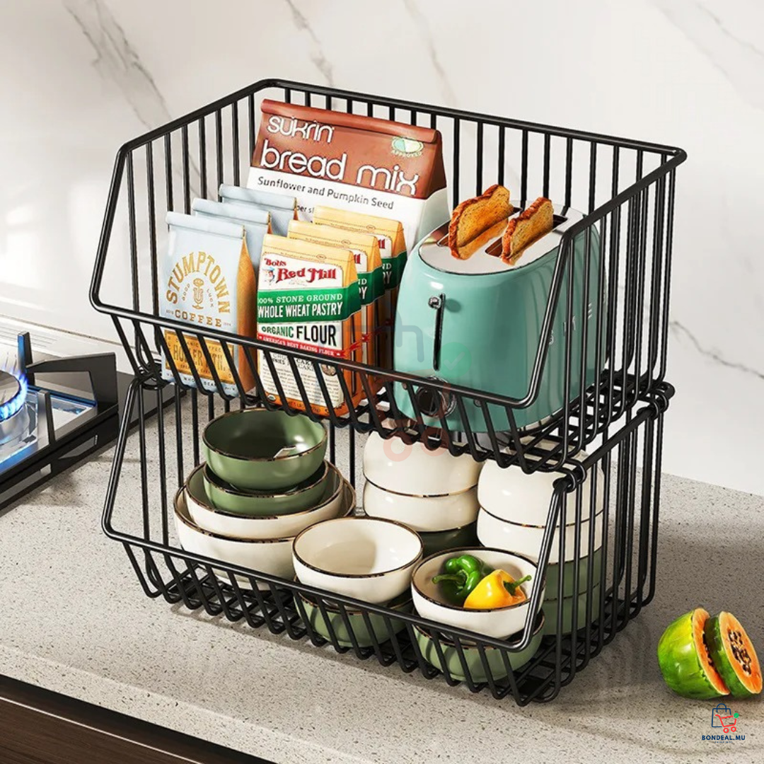 5-Tier Stackable Metal Basket
