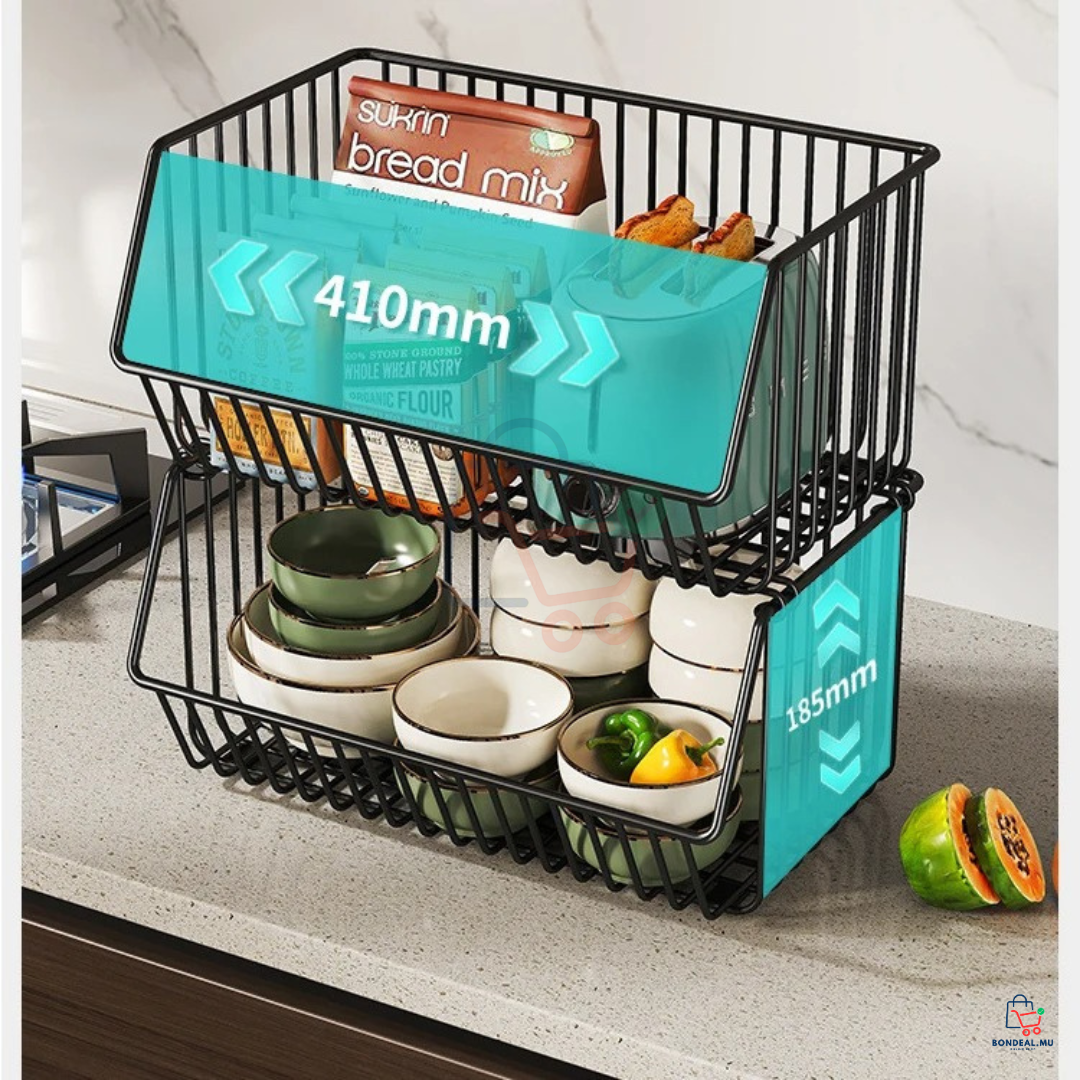5-Tier Stackable Metal Basket