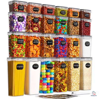 24 Pcs - Large Plastic Containers