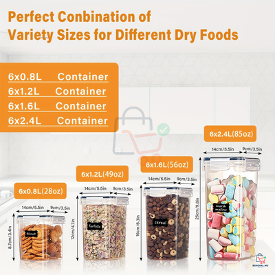 24 Pcs - Large Plastic Containers