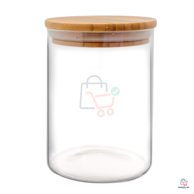 2 Pcs - Jar with Bamboo Lid