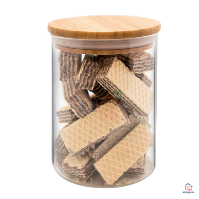 2 Pcs - Jar with Bamboo Lid
