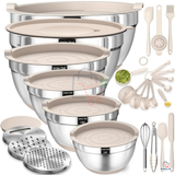 26 Pcs - Stainless Steel Bowls & Accessories