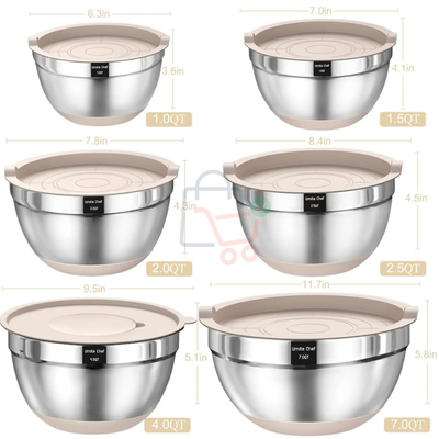 26 Pcs - Stainless Steel Bowls & Accessories