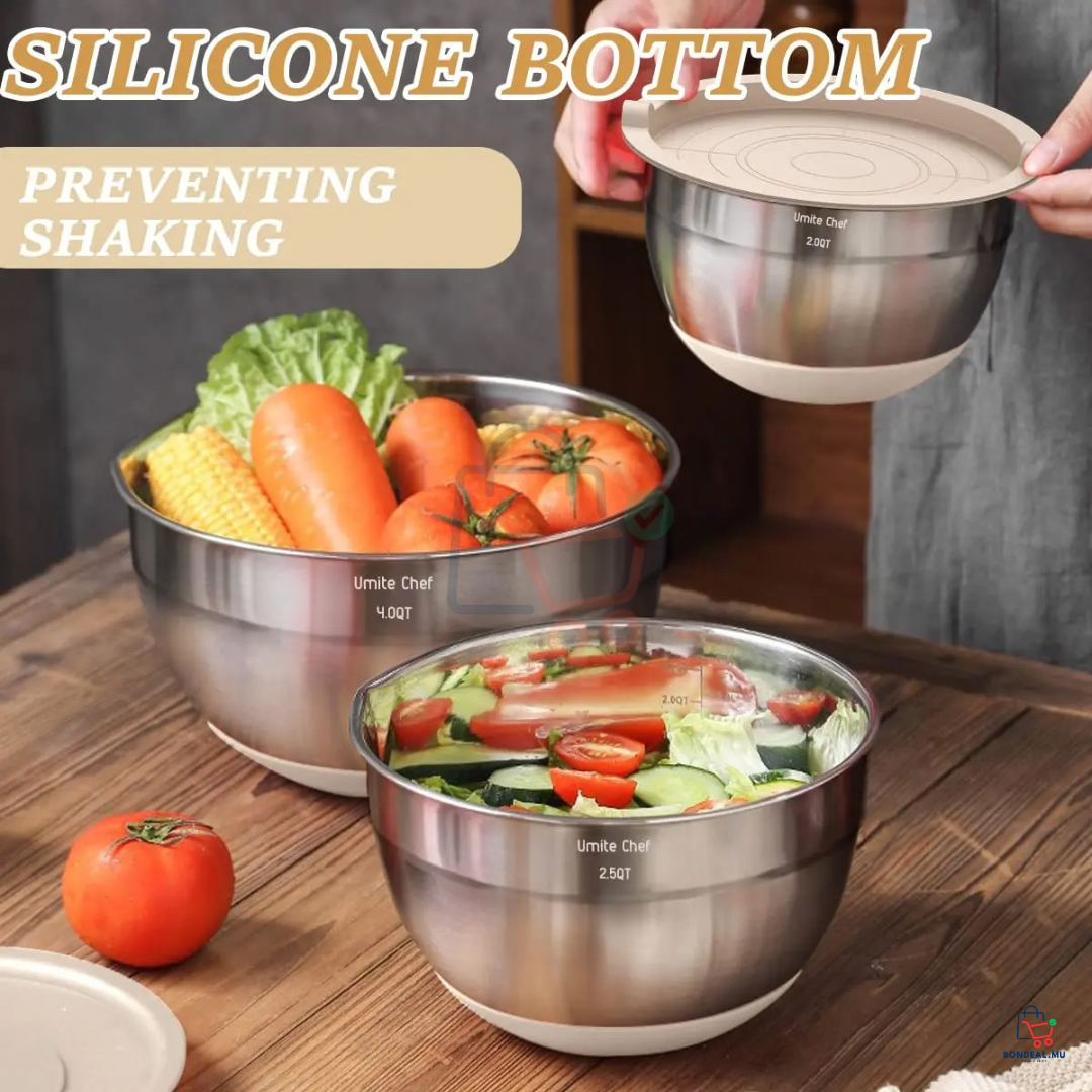 26 Pcs - Stainless Steel Bowls & Accessories