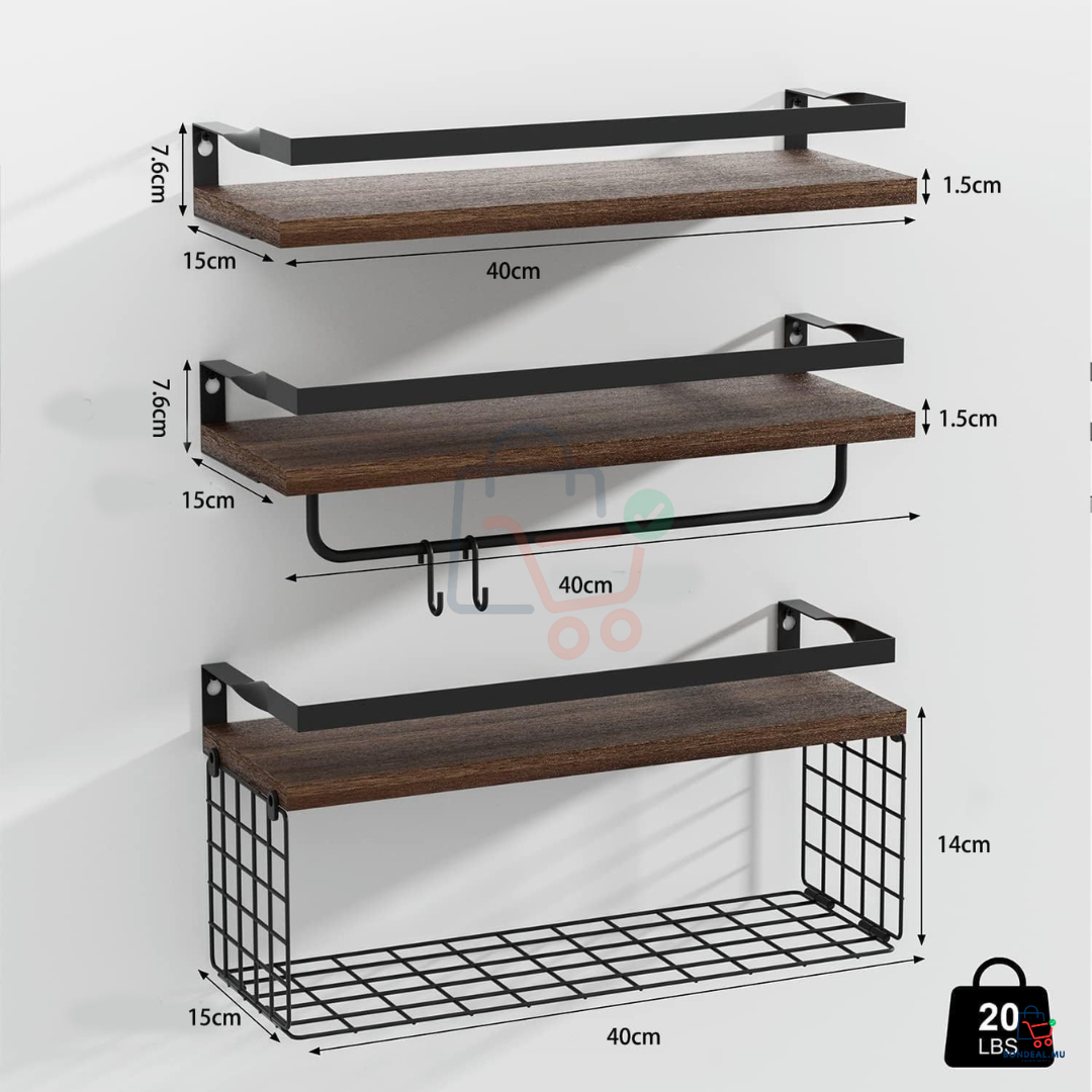 3 Pcs  - Floating Shelves