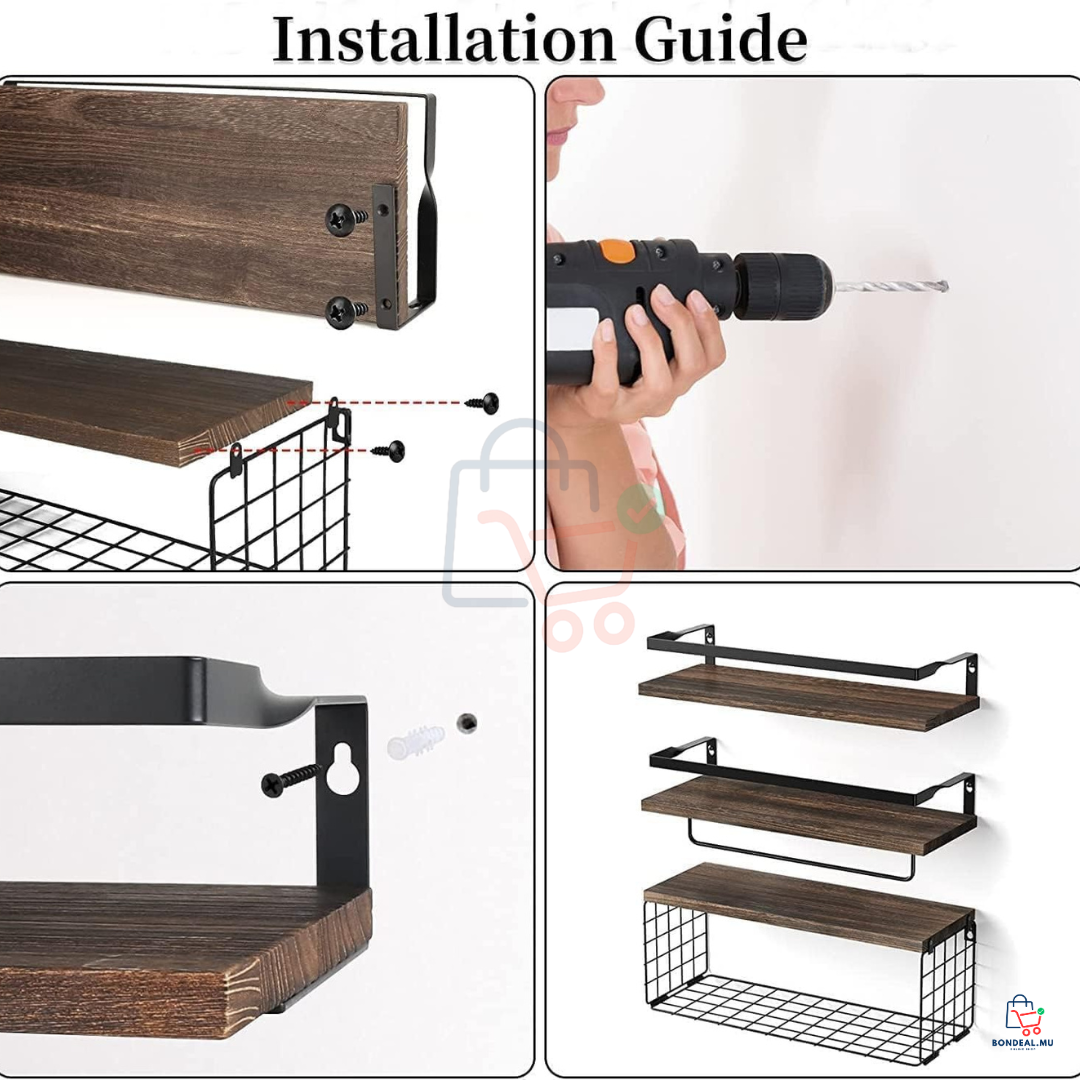 3 Pcs  - Floating Shelves