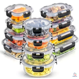 12 Pcs - Glass Container Set