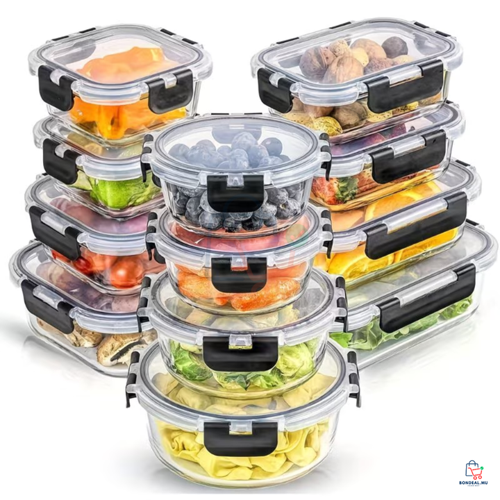 12 Pcs - Glass Container Set