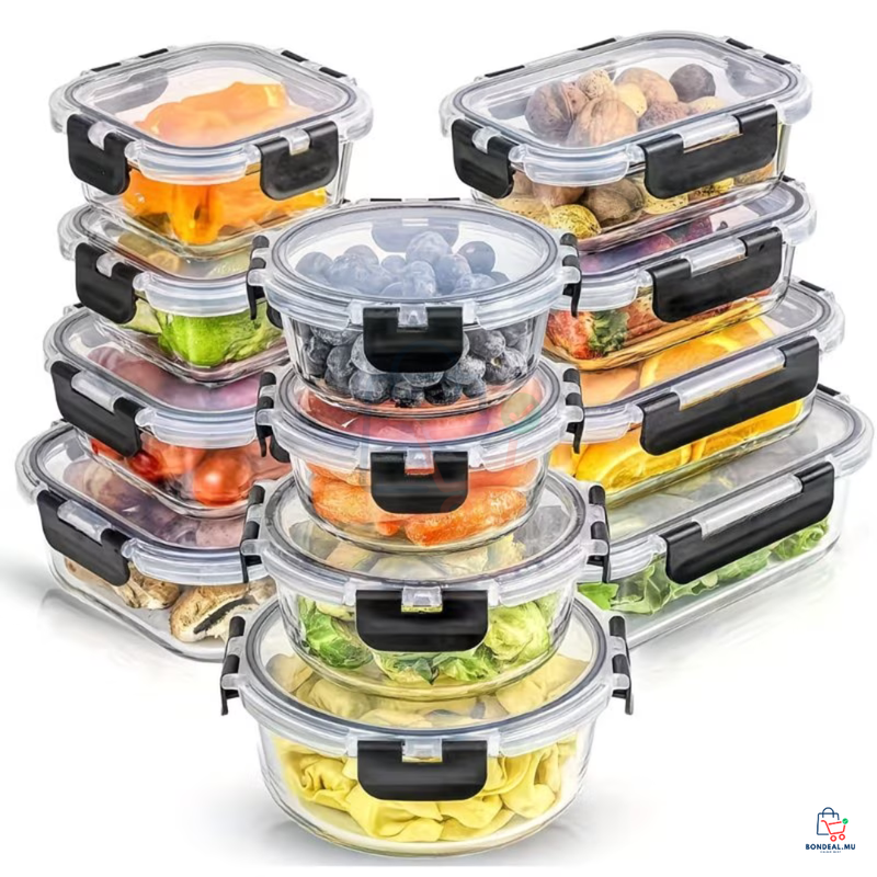 12 Pcs - Glass Container Set
