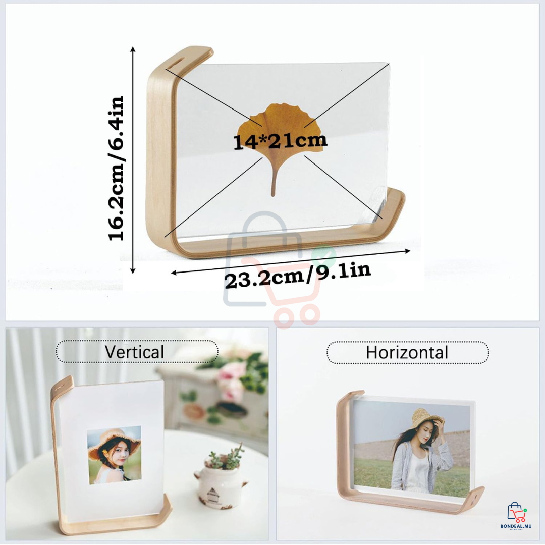 2 Pcs - Wooden Photo Frame