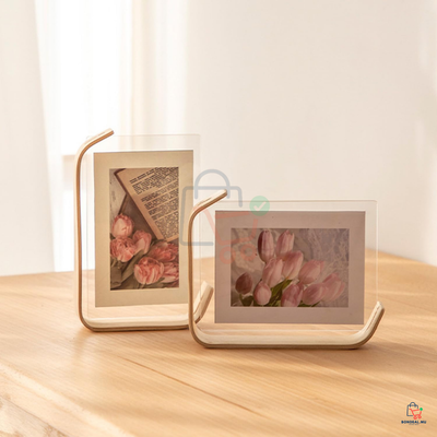 2 Pcs - Wooden Photo Frame