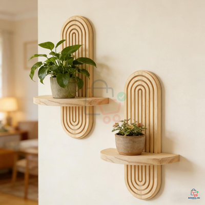 2 Pcs - Wooden Wall Deco