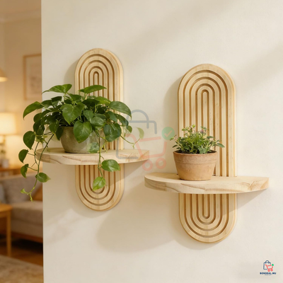 2 Pcs - Wooden Wall Deco
