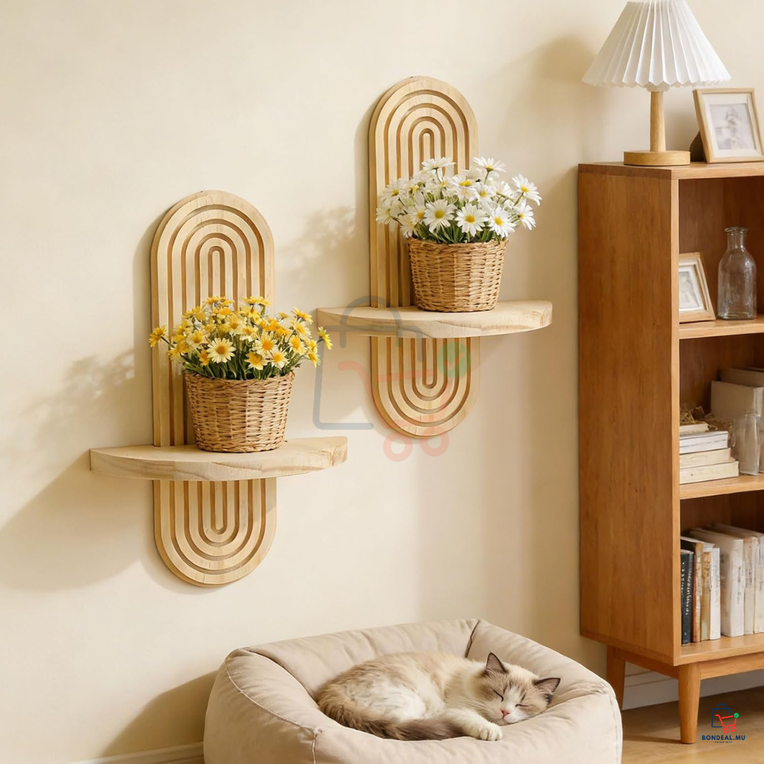 2 Pcs - Wooden Wall Deco