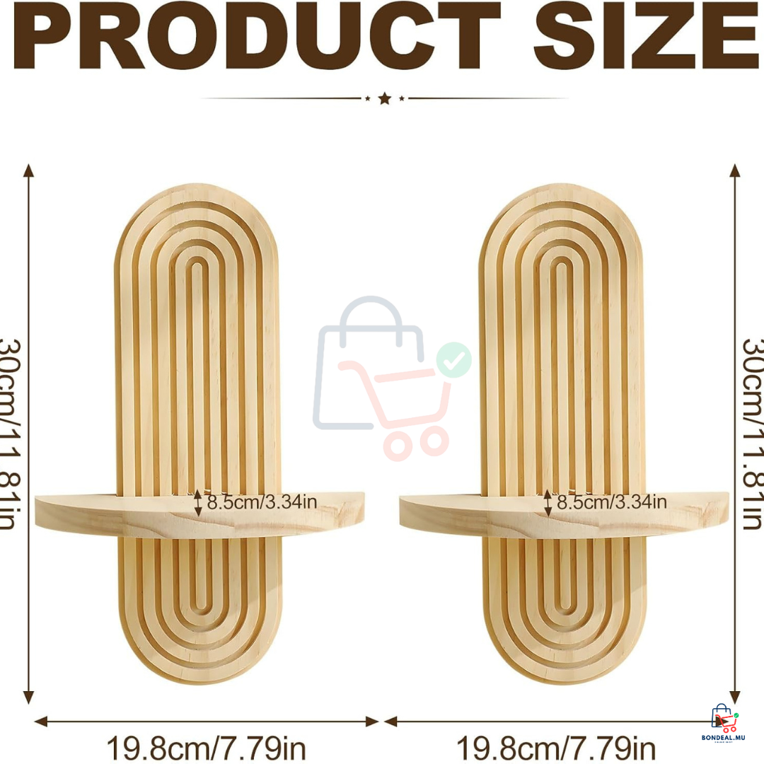 2 Pcs - Wooden Wall Deco