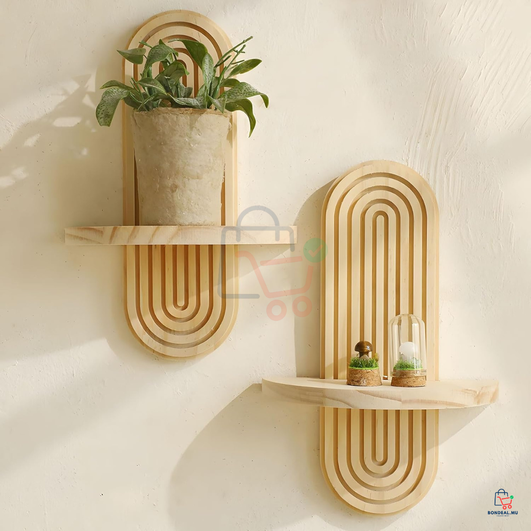 2 Pcs - Wooden Wall Deco