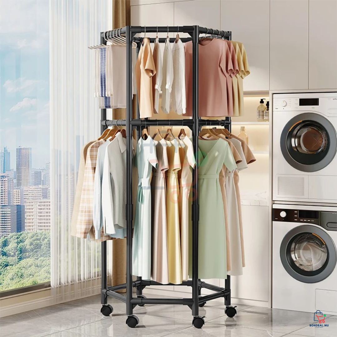 2-Tier Rotating Clothes Rack