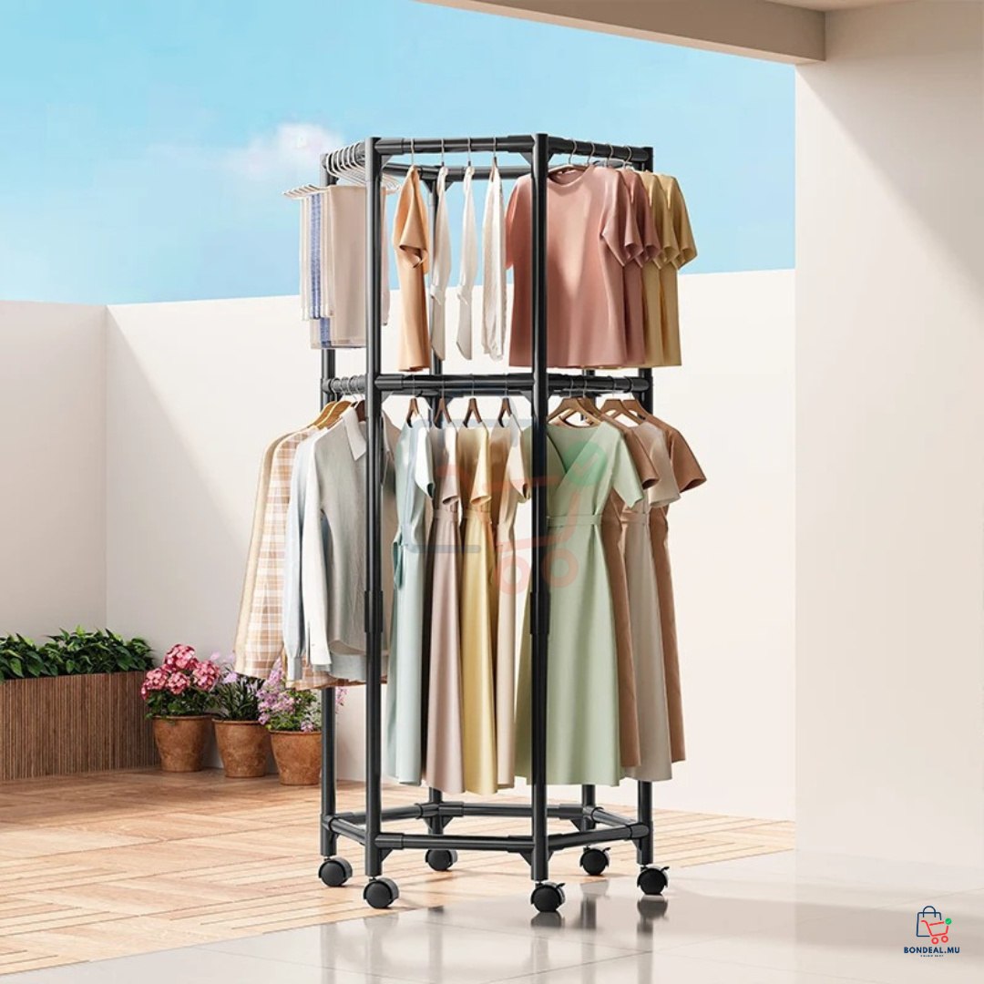 2-Tier Rotating Clothes Rack
