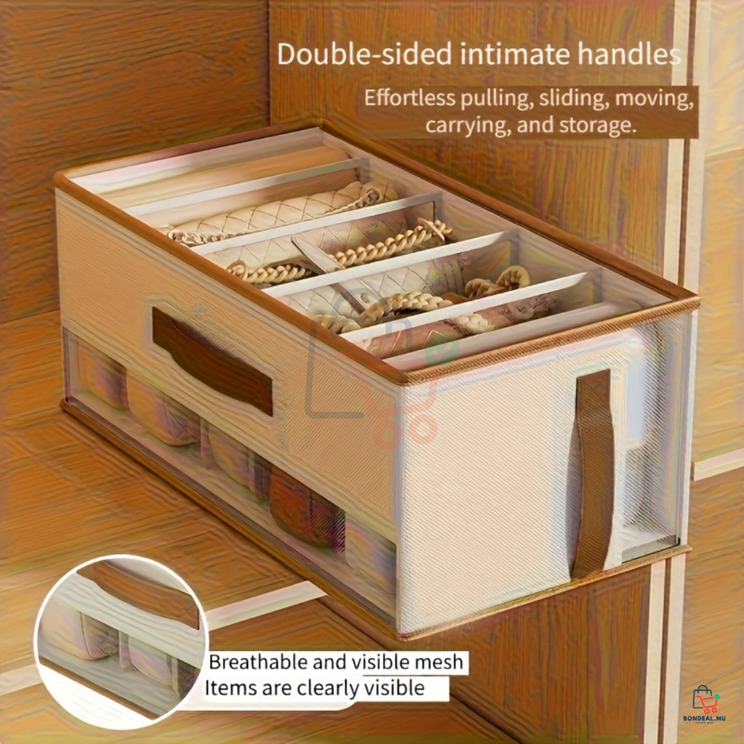 Multi-Compartment Foldable Fabric Storage