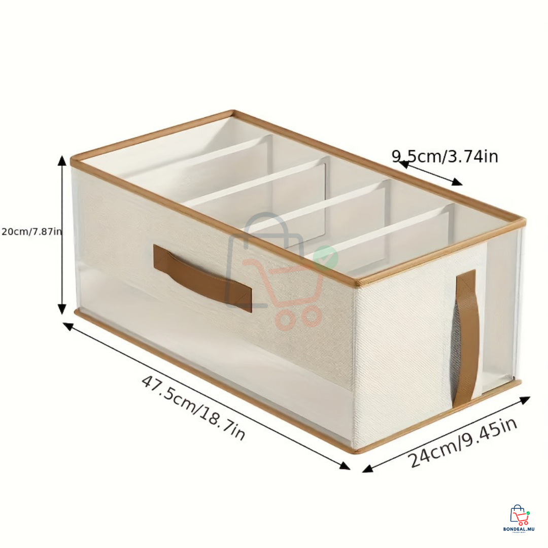 Multi-Compartment Foldable Fabric Storage
